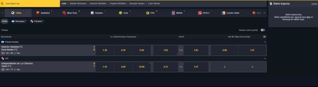 holiganbet spor bahisleri